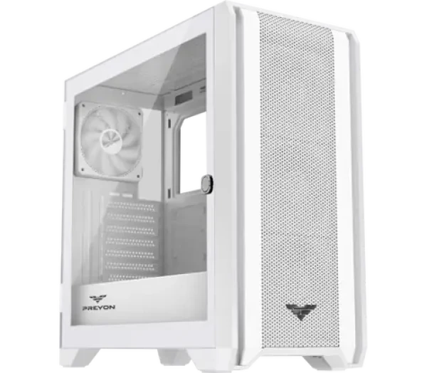 PREYON Nest Windy biela / ATX / USB-A 3.0 / USB-A 2.0 / USB-C / 4X 120mm / bez zdroja / priehľadná bočnica (PRENW04W)