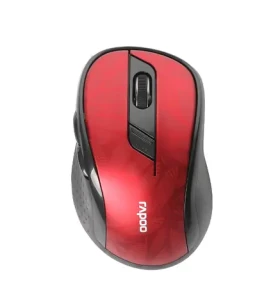 Rapoo M500 Silent Multi-mode červená/bezdrôtová optická myš/1600 DPI/2.4 Ghz/BT 3.0 a 4.0/6 hr. + koliesko (6940056185891)