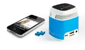 Technaxx Mini MusicMan Makro NFC-X6 modrá / Prenosný reproduktor / 600 mAh / Bluetooth + NFC / FM / až 11h / 10m (4249)