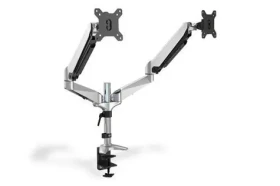 Digitus DA-90353 strieborná / Držiak pre 2 monitory / VESA 75-100 mm / nosnosť 2x 8 kg / plynová pružina (DA-90353)
