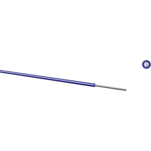 Yv 0,8/1,4 mm yellow, Hook-up wire, PVC 070108004 Kabeltronik; 070108004