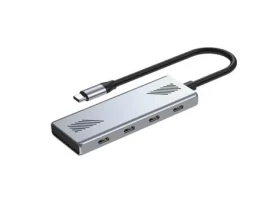 Gembird USB-C hub 4-portový / Hub / USB 3.2 Gen 2 / 10 Gbit/s / hliníkové telo (UHB-CM-U310-C4-01)