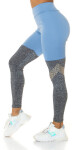 Sexy Leggings Overknees Style blue L/XL