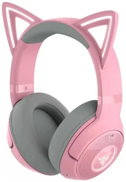 Razer Kraken Kitty V2 BT - ružové/ bezdrôtové herné slúchadlá / mikrofón / Bluetooth 5.2 / RGB (RZ04-04860100-R3M1)