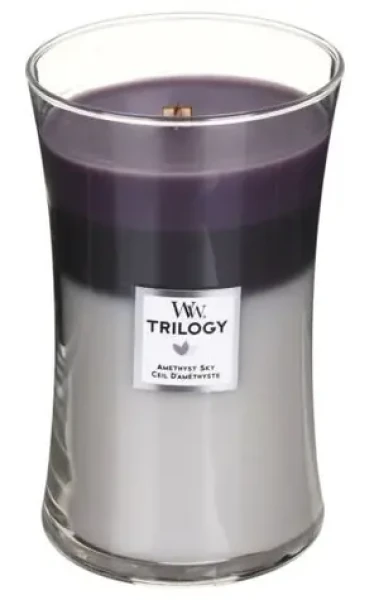 Woodwick Amethyst Sky 610g - váza veľká / doba horenia: až 120 h (5038581133249)