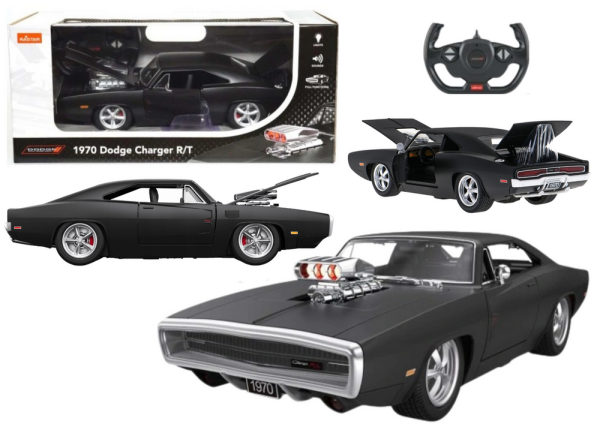 Mamido Športové autíčko Dodge Charger R/T na diaľkové ovládanie RC 1:16 čierne