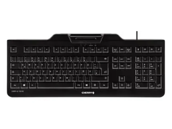 Cherry klávesnica s čítačkou kariet KC 1000 SC / USB / ISO 7816 podporované karty / čierna / EU (JK-A0100EU-2)