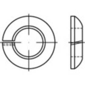 TOOLCRAFT 147240 pérová podložka Vnútorný Ø: 22.5 mm DIN 74361 pružinová ocel glavanizované zinkom 100 ks; 147240