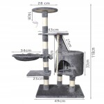 Malatec ML 7935 Škrabadlo a odpočívadlo pre mačky 118cm sivá