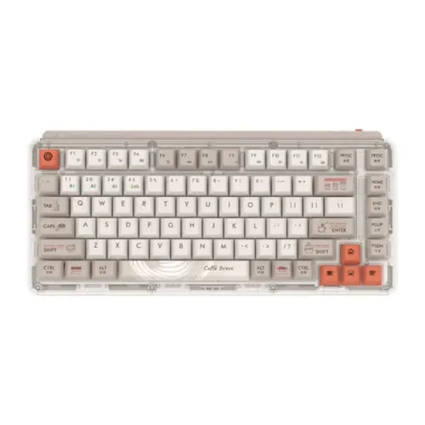 MIIIW Z830 ProMax coffee / Bezrdátová klávesnica / Bluetooth / 2.4GHz / RGB / US Layout (MWMKB04)
