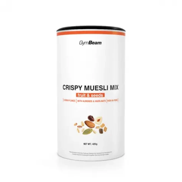 Chrumkavá zmes müsli - GymBeam (ovocie a semienka, 420 g) (49777-3-420g-fruit&seeds)