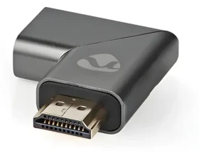Nedis Profigold Fabritallic HDMI adaptér lomený vľavo / Adaptér / HDMI zástrčka - HDMI zásuvka (CVTB34903GY)