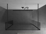 MEXEN/S - Kyoto Sprchová zástena WALK-IN voľne stojaca 120 x 30 x 30, transparent, grafit metal 800-120-030-222-95-00-030
