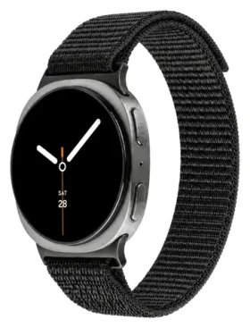 FIXED Nylon Sporty Strap pre Samsung Galaxy Watch 9/8 čierny / Remienok / nylon / rýchloupínací systém / 16-21 cm