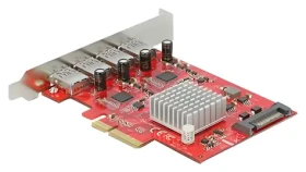 DeLock / Radič 4X USB-A / PCIe x4 / USB 3.2 Gen 2 / 10 Gbps (90481)
