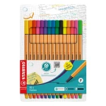 STABILO® point 88 - 15 ks sada - 15 rôznych farieb vrátane 5 neónových (8815-1)