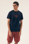 PÁNSKE PYŽAMO DASH 42622 SS25 NAVY BLUE-RED M