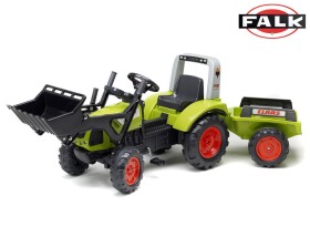 Falk FALK Šlapací traktor Claas Arion 430 s nakladačem a vlečkou FA-1040AM