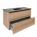 Kúpeľňová skrinka 2 zásuvková s umývadlom Naturel Savona 98x53x44, 8 cm dub Halifax mat SAVONA2100DHC SAVONA2100DHC