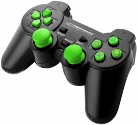 Esperanza EGG107G Trooper čierno-zelená / gamepad / vibračný systém / 12 tlačidiel / pre PC a PS3 (EGG107G)