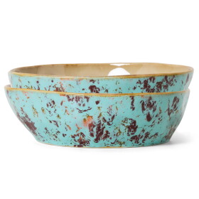 HK living Kameninová miska na těstoviny Patina 70's – set 2 ks