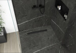 CERANO - Sprchový odtokový žľab, sifón otočný 360 ° - dizajn 2v1 - nerez - DN40 - čierna matná - 104 CER-8050BD6976