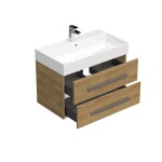 Kúpeľňová skrinka s umývadlom SAT Cube Way 80x47,5x46 cm dub Hickory CUBE46802DHSAT CUBE46802DHSAT