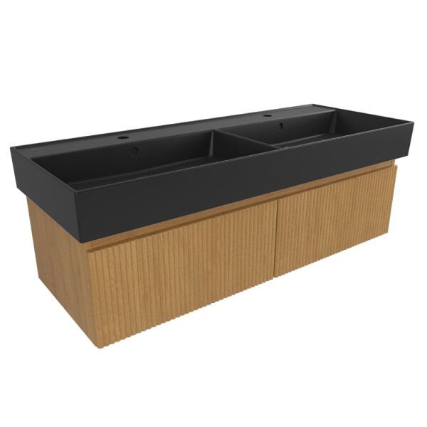 Kúpeľňová skrinka s umývadlom SAT Evolution 118x30x44, 5 cm dub medový mat SATEVO120DMU2B SATEVO120DMU2B