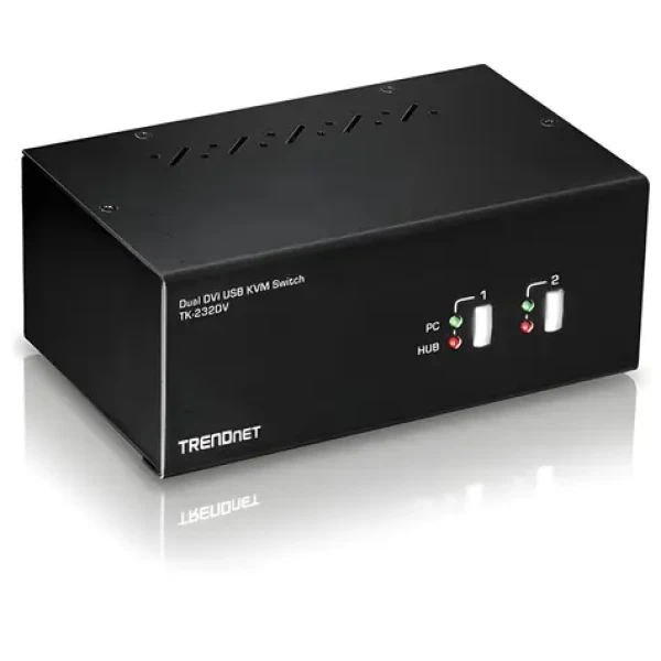 Trendnet TK-232DV / KVM switch / 2- Port / DVI-I / USB Hub / Audio (TK-232DV)