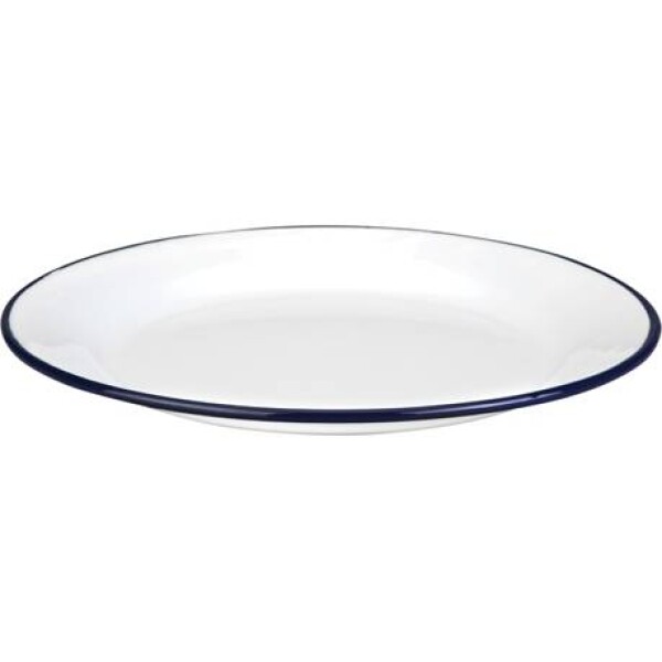 Smaltovaný talíř s modrou linkou nízký 24 cm - Ibili - Ibili