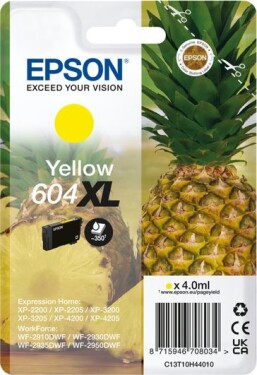 Epson Epson originálny ink / Toner C13T10H44010, T10H440, 604XL, yellow, 350s, 4.0ml, Epson XP-2200, XP-3200, XP-4200, WF-2930DWF, WF-295