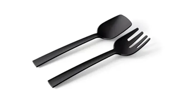 BLIMPLUS Príbor na servírovanie šalátu Paestum Carbon Black / 29 cm / bez BPA / umývačka (PS003-000001-010)