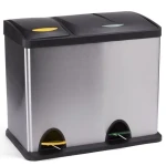 MSV TRI SELECTIF pedálový kôš na triedený odpad 8 L + 18 L kartáčovaná nerez oceľ (3700281003154)