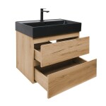 Kúpeľňová skrinka 2 zásuvková s umývadlom SAT B-Way 79x50x45 cm dub mat BWAY280OAKU2B2B BWAY280OAKU2B2B