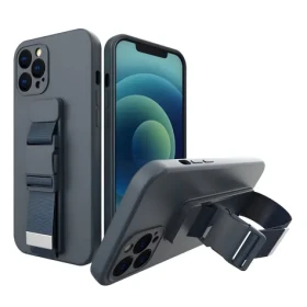 Hurtel Gélové puzdro s retiazkou pre XIAOMI POCO X3 NFC tmavo modrá / Puzdro / Retiazkový popruh