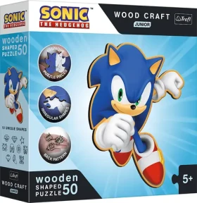 Trefl Wood Craft Junior - Puzzle - Chytrý Ježko Sonic
