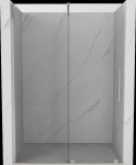 MEXEN/S - Velár posuvné sprchové dvere 130, transparent, nikel kartáčovaný 871-130-000-01-97