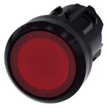 Siemens 3SU1001-0AB20-0AA0 svetelné tlačidlo plochý hmatník, plastový predný prstenec červená 1 ks; 3SU10010AB200AA0