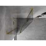 MEXEN/S - Mist L sprchový kút päťboký krídlový 100 x 100, transparent, zlato kartáčovaná 8A8L-100-100-55-00