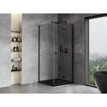 MEXEN/S - Mist-F sprchovací kút skladacie dvere pravá 90 x 90, transparent, čierna 8A6T-090-090-70-00-P