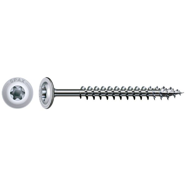 SPAX 251010800805 skrutka do dreva 8 mm 80 mm Torx, vnútorná korunka šesťhranná ocel glavanizované zinkom 50 ks; 251010800805