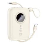 Dudao K14 10000mAh béžová / Powerbanka / s káblom USB-C / Lightning (156617)