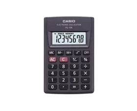 Casio HL-4A-B čierna / Kalkulačka / vreckový / 8miestny displej / výpočet percent a odmocniny (HL-4A BOX)