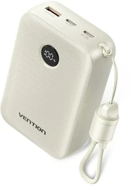 Vention Powerbanka 20000 mAh béžová / Powerbanka / USB-C / LED indikácia nabíjania (FKBN0-C)