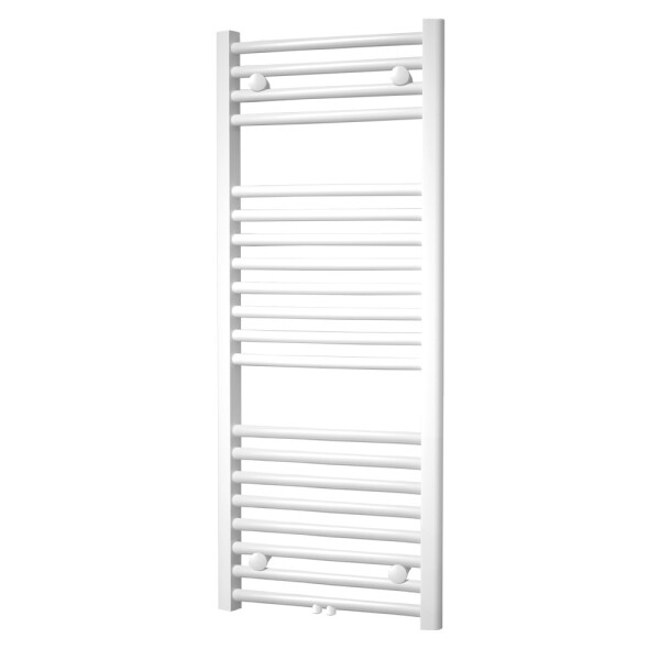 Mereo Vykurovací rebrík, rovný, 450x1850 mm, biely, stredové pripojenie MT04S