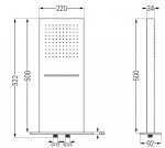 MEXEN - Vodopád hlavová sprcha 50x22 cm chróm 79195-00