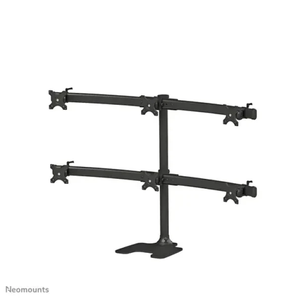 Neomounts TIS FPMA-D700DD6 čierna / Stolný držiak pre 6 monitorov / veľkosť 10-27" / VESA 75x75-100x100 / nosnosť 8 kg (FPMA-D700DD6)