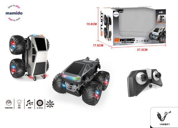 Mamido Mamido Terénne auto na diaľkové ovládanie Stunt Truck so svetlami a hudbou sivé MT1429