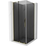 MEXEN/S - Velar L sprchovací kút, posuvné dvere 110 x 110, grafit, zlato 871-110-110-43-50