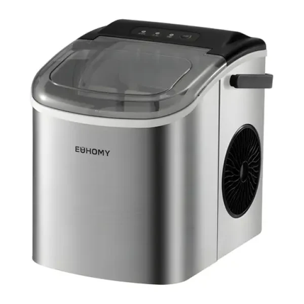 Euhomy IM001 strieborná / Výrobník kociek ľadu / 1,2 l / 12 kg za 24 h / samočistiaca funkcia (IM001-BSI)